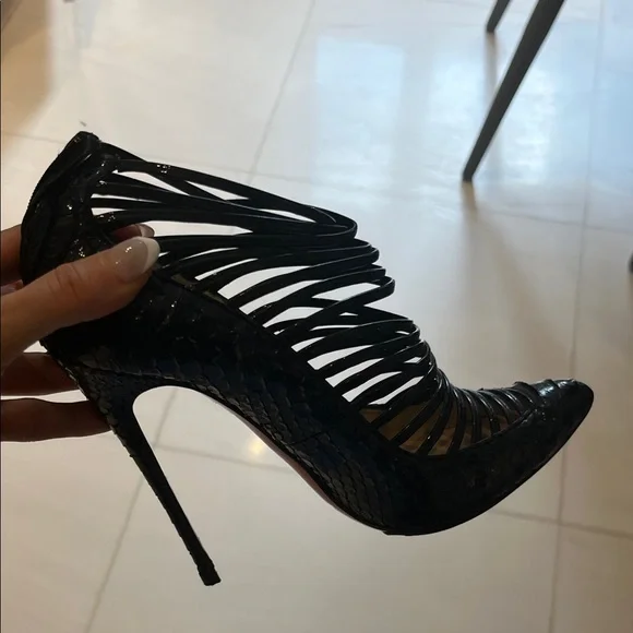 Christian Louboutin Black Strappy Heels - Picture 6 of 6